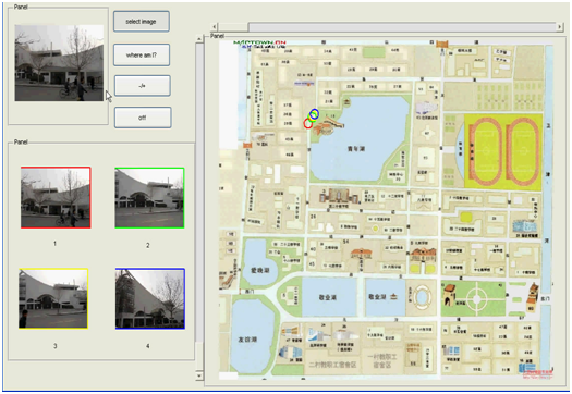 面向移动终端的地标搜索和导航系统“Where am I”(演示中地图为天津大学校园图) UFC投注